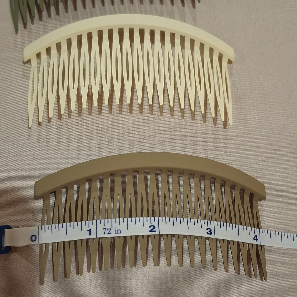 Neutral Multi-Color Hair Comb Set - Versatile Everyday Styling - Picture 2 of 5